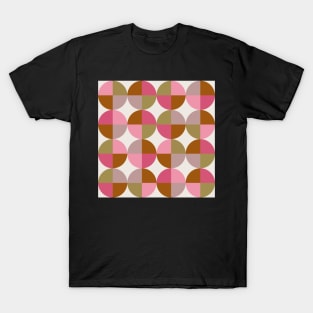 Mid Mod Circles Pink T-Shirt